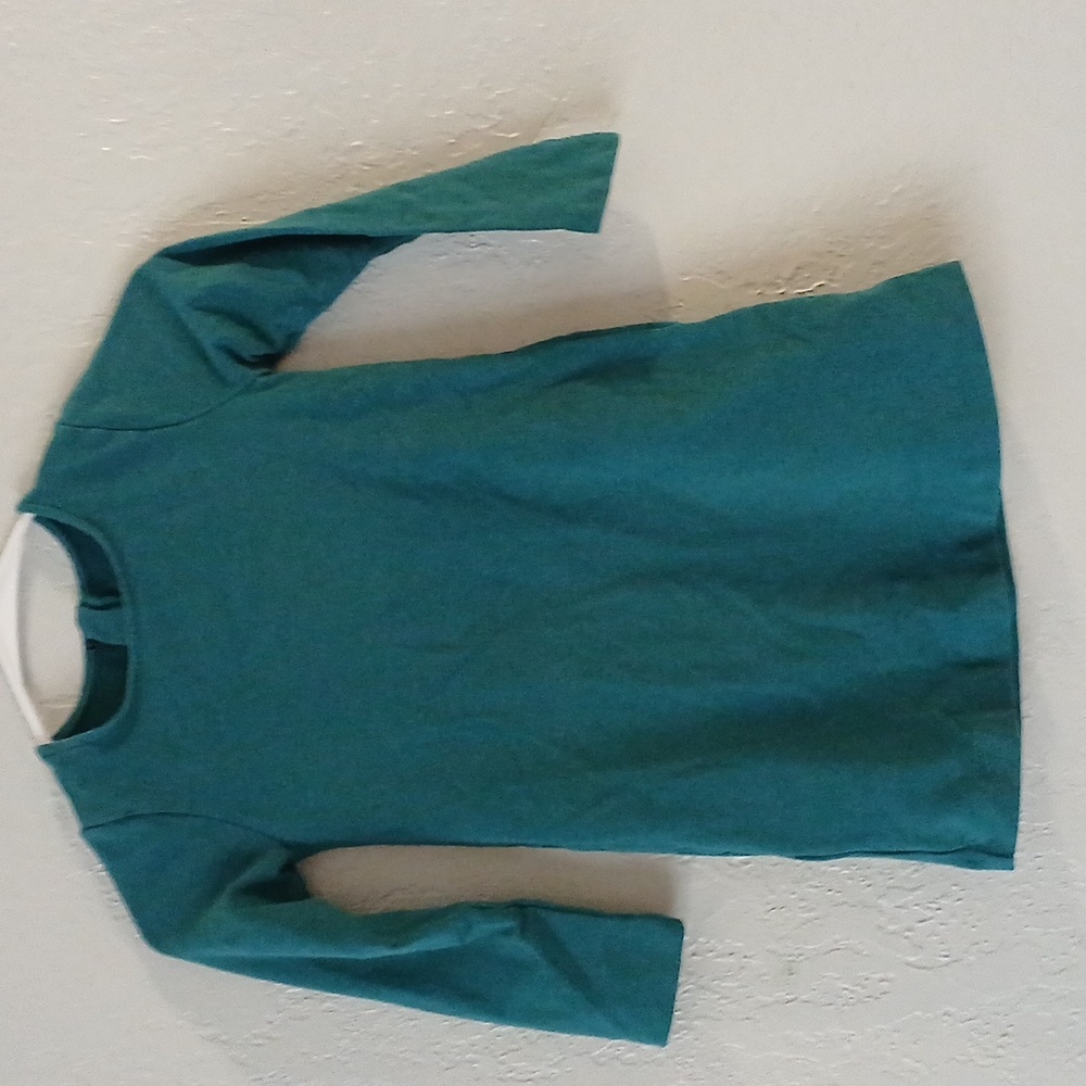 Primary Deep Teal Long Sleeve Dress
